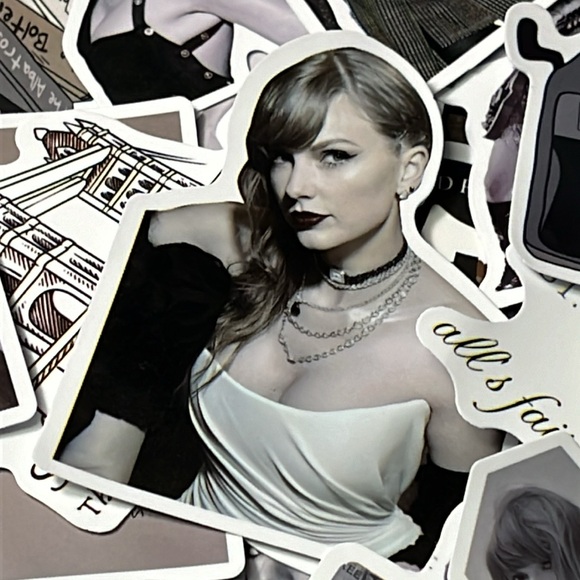 5for$10 Black And White Singer Taylor Swift 50Pc Stickers Notebook Accessories - Picture 2 of 4